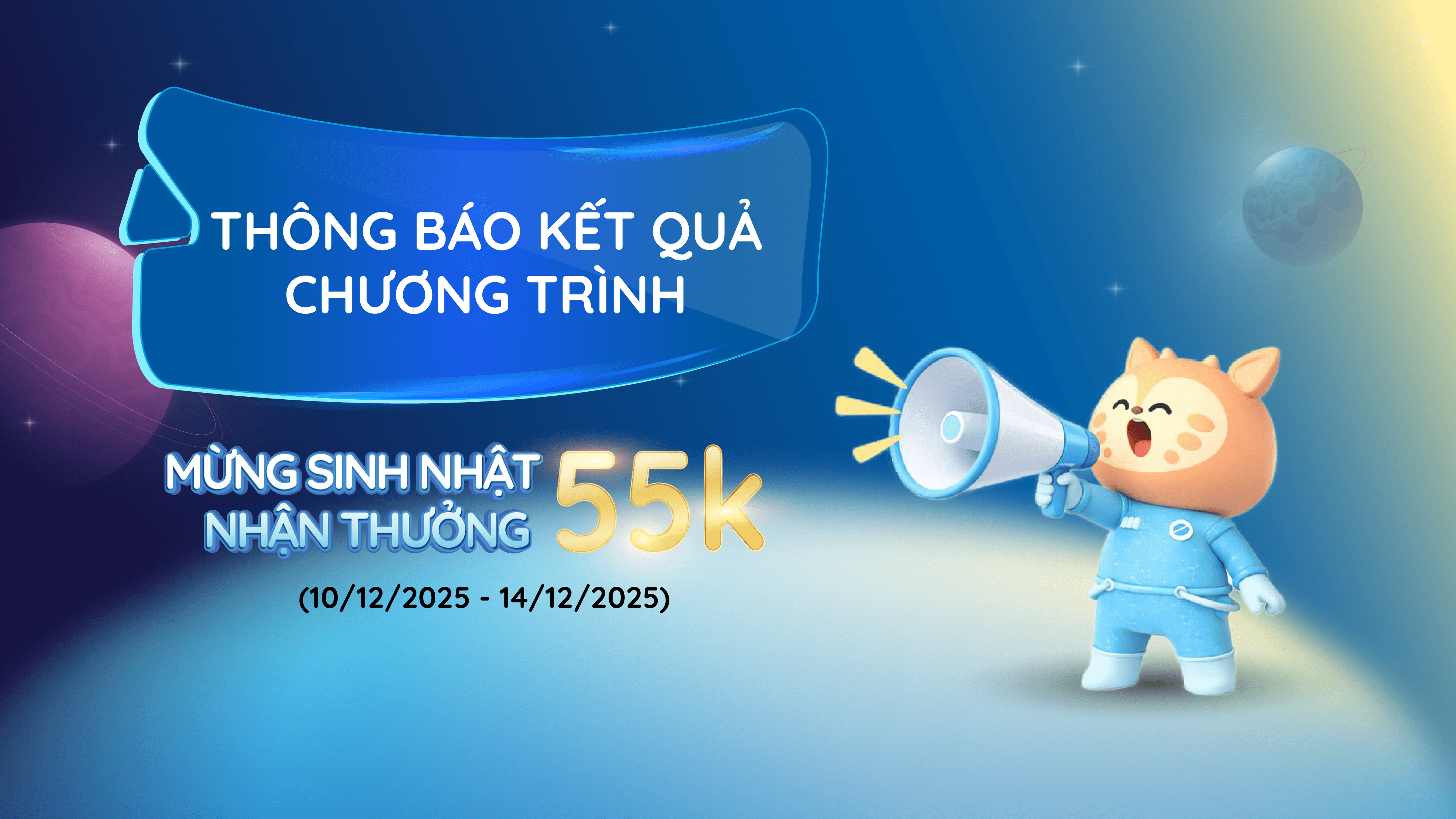 Kết quả chương trình" Mừng sinh nhật TNEX 5 tuổi - Nhận thưởng 55k" Kết quả chương trình" Mừng sinh nhật TNEX 5 tuổi - Nhận thưởng 55k"